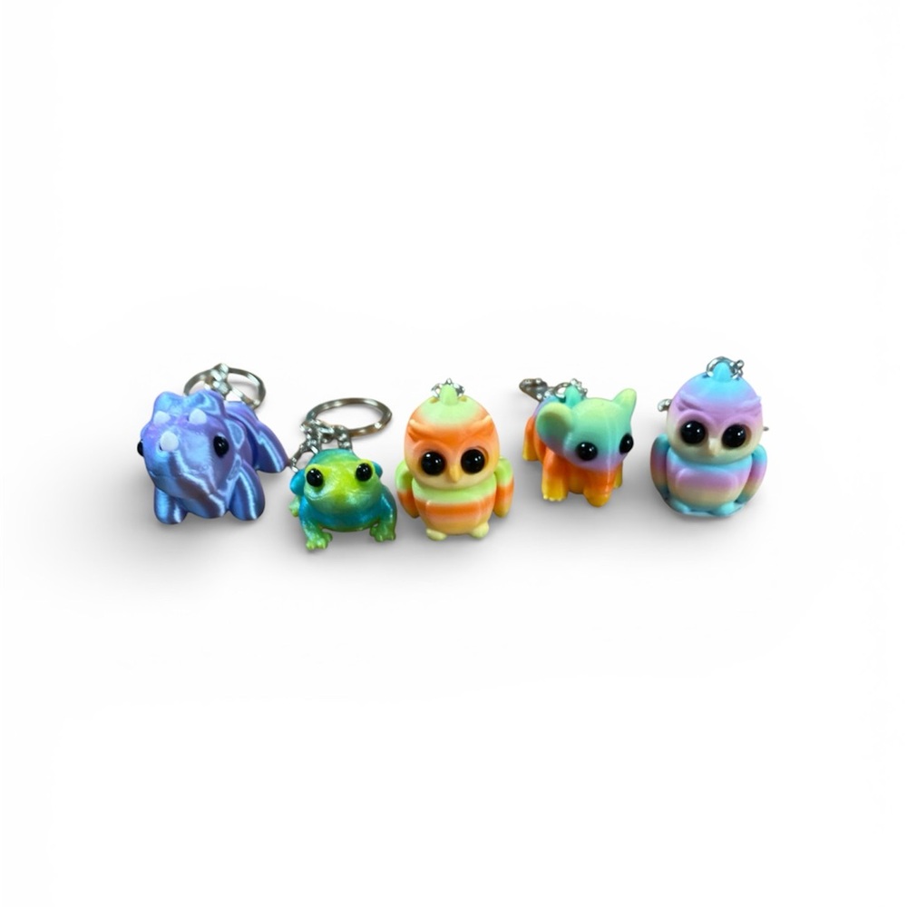 Colorful Flexible Animal Bag Charm / Key Ring